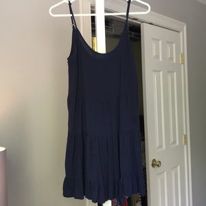 Navy blue mini dress/beach coverup